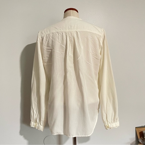 Anthropologie Birds of Paradis by Trovata White button shirt Small preowned - Picture 4 of 5